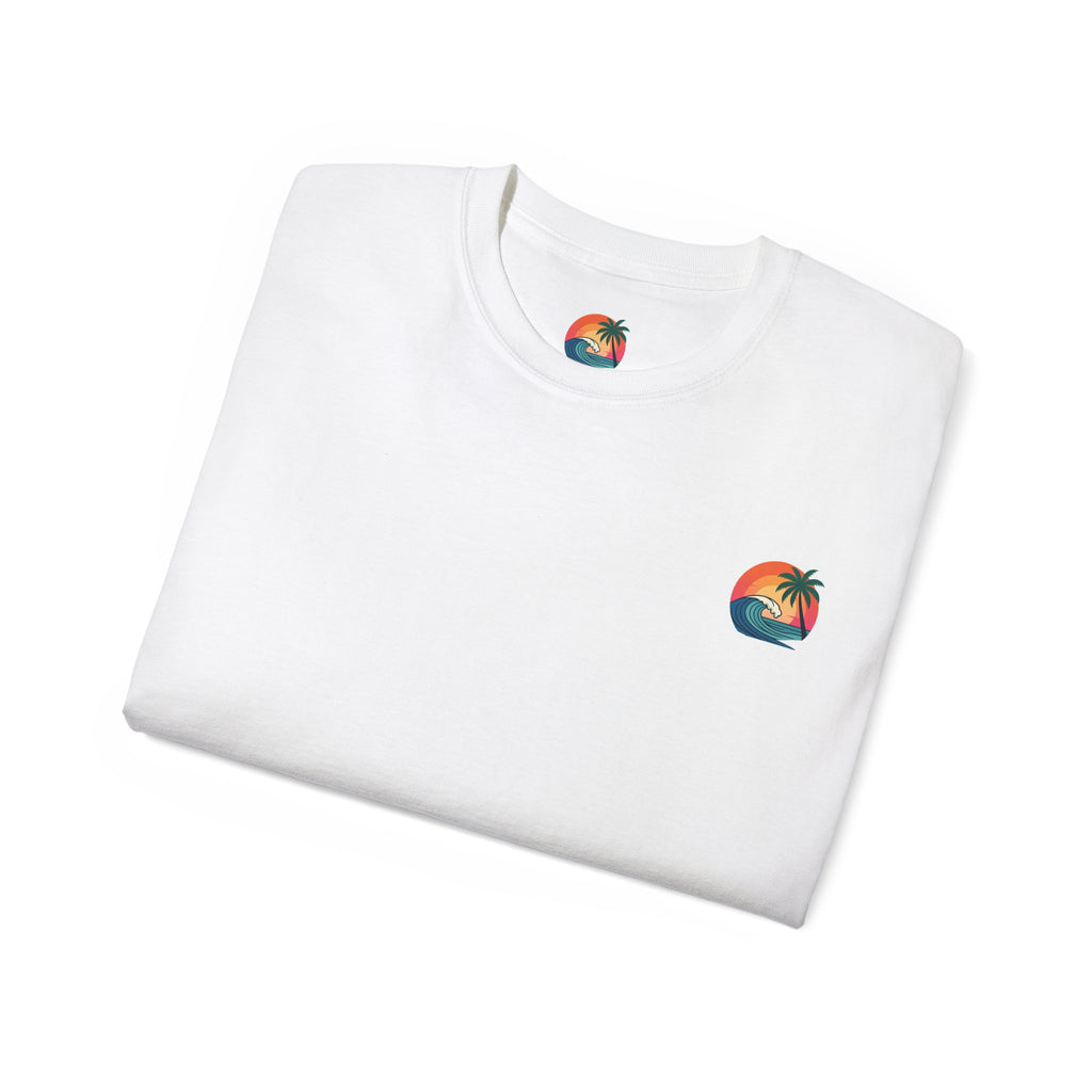 Exclusive first 50 shirts - Low Worries Vintage Surf Beach Tee — Retro Palm Tree Sunset T-Shirt